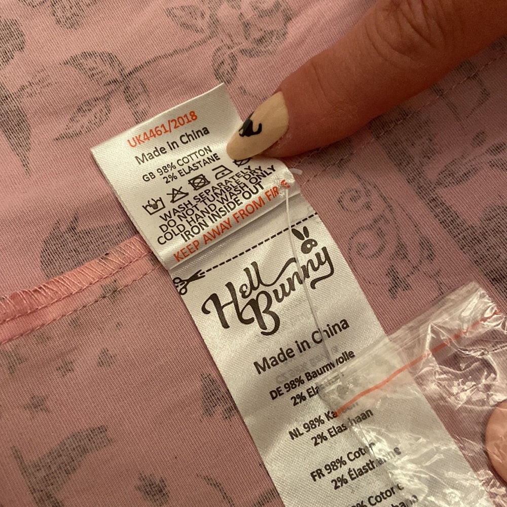 Hell Bunny Pink Anderson Skirt - Picture 9 of 9